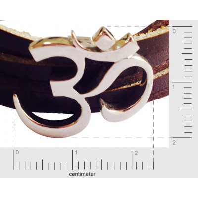 Wide Band Calligraphic OM Bracelet